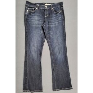 DKNY Jeans Womens Size 8 Dark Wash Blue Bootcut Denim Pants Mid Rise Stretch